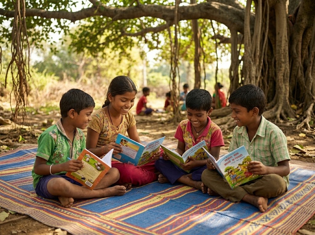 Kids with Books